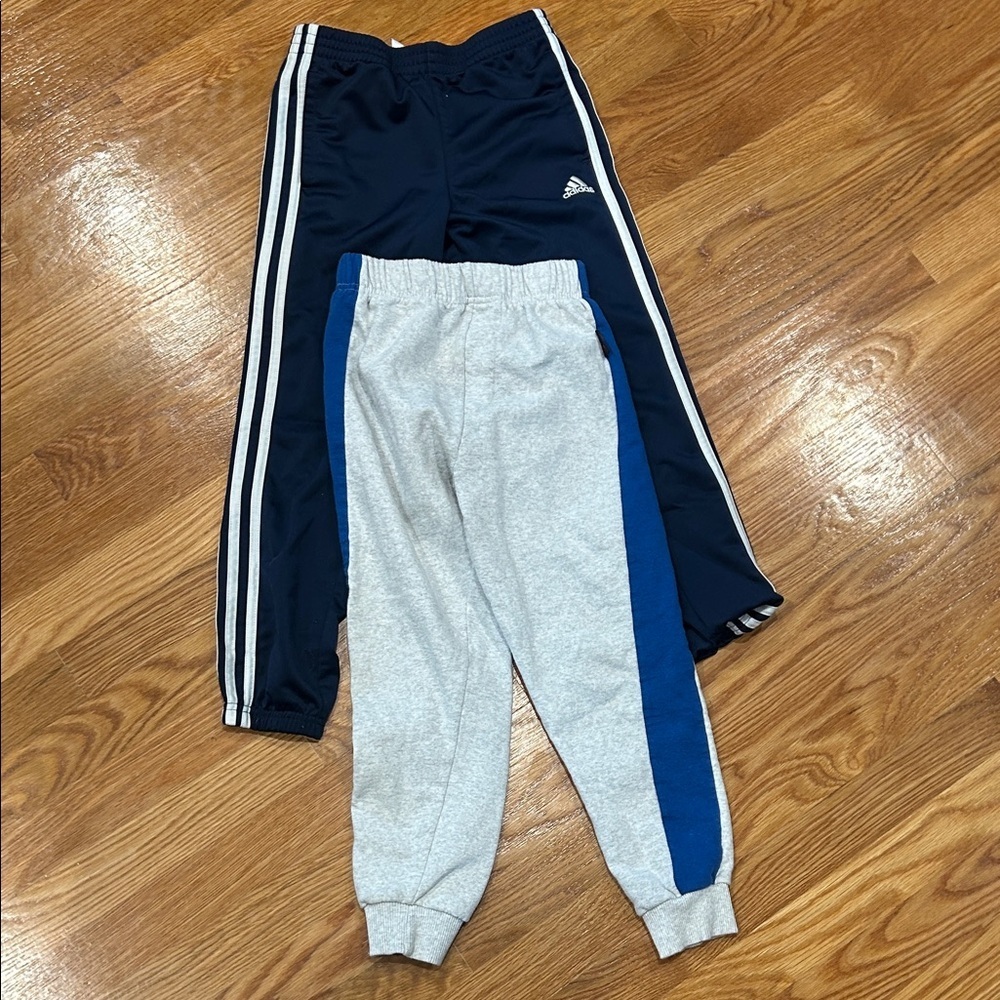 Adidas Spider-Man Kids Navy and Gray Track Pants bundle of 2 boys
